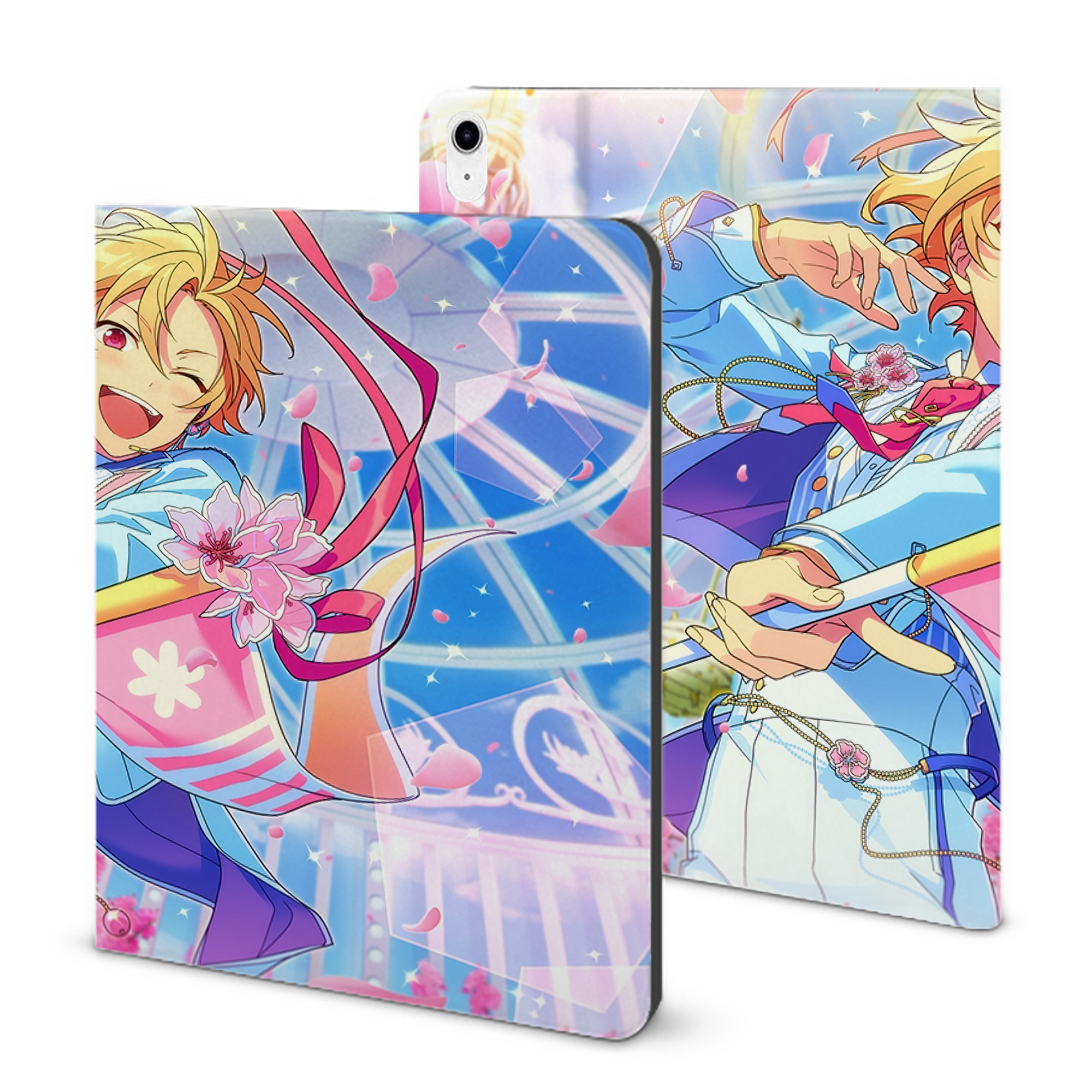 （画像用） あんさんぶるスターズ! Ensemble Stars IPad ケース ブック型 PUレザー TPU 耐衝撃 軽量 薄型 ペン収納なし 全面保護 IPad 各モデル対応